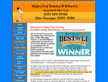 Tablet Screenshot of happydogbehavior.com